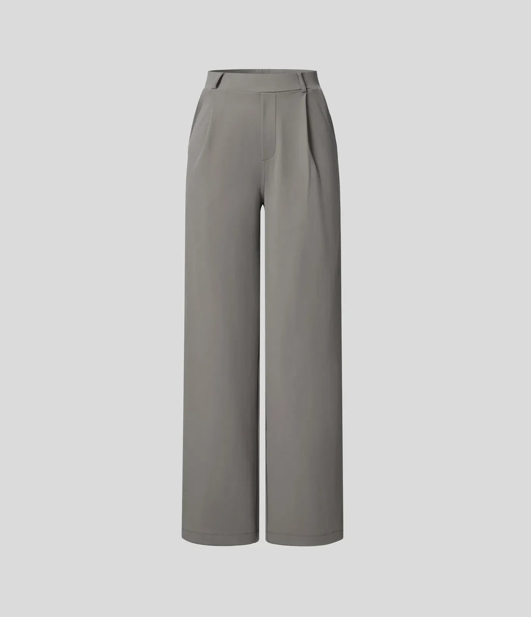 Pantalón Elegante Pierna Ancha De Tiro Alto Mujer