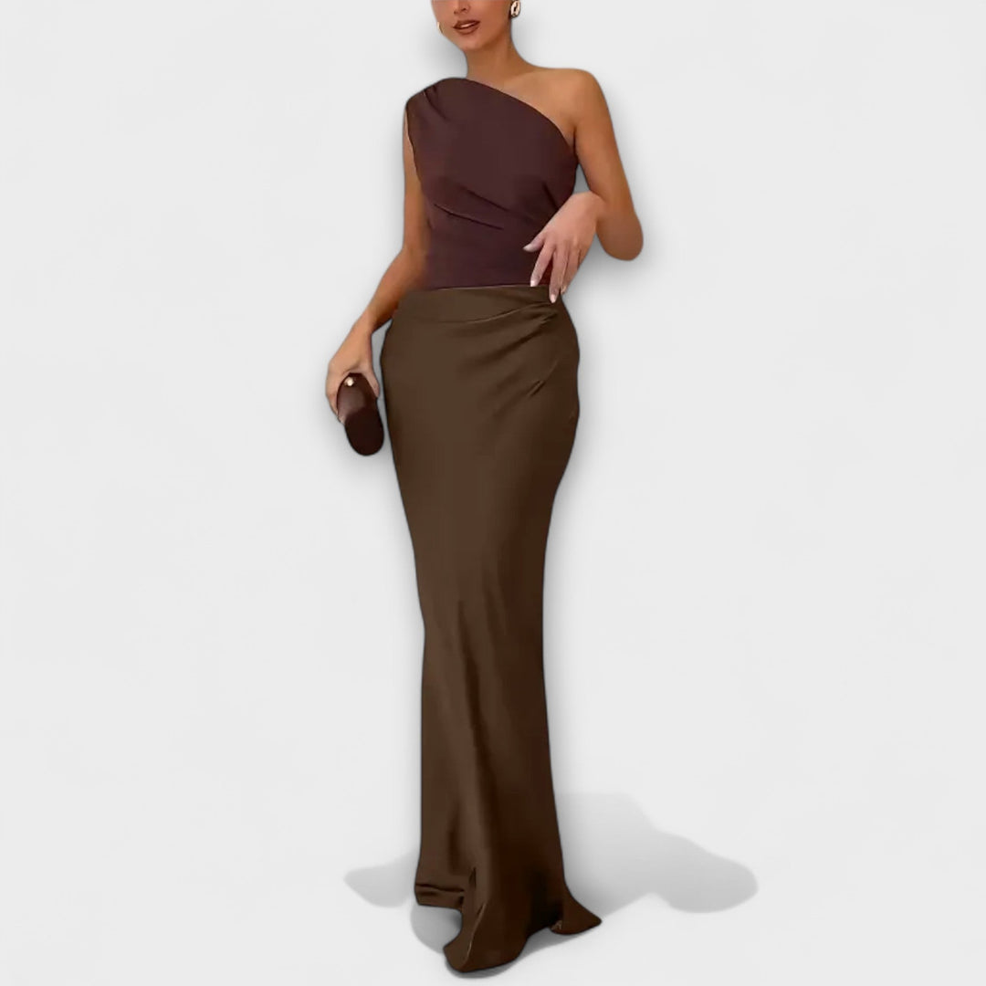 Amarílis - Elegante Vestido de un solo hombro