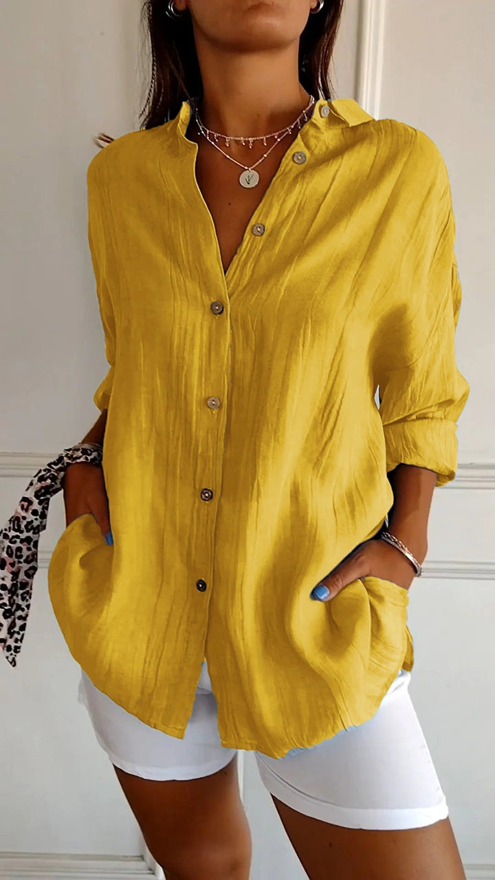 Blusa Clásica Plisada para Mujer – Estilo Elegante