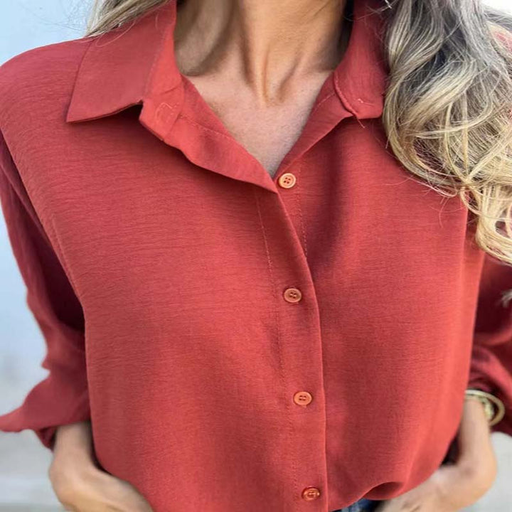 Blusa Clásica de Manga Larga para Mujer