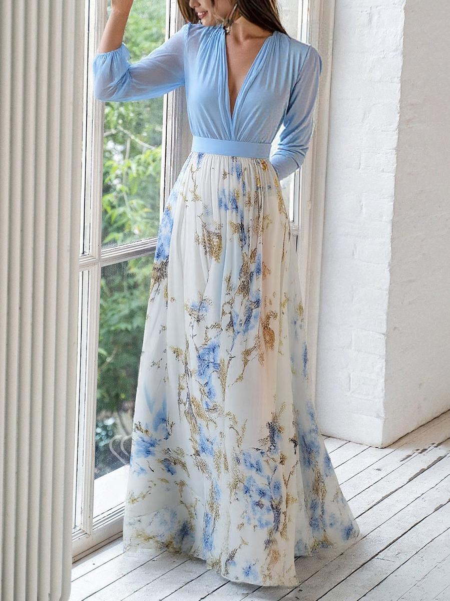 Tess™ | Vestido largo con estampado floral